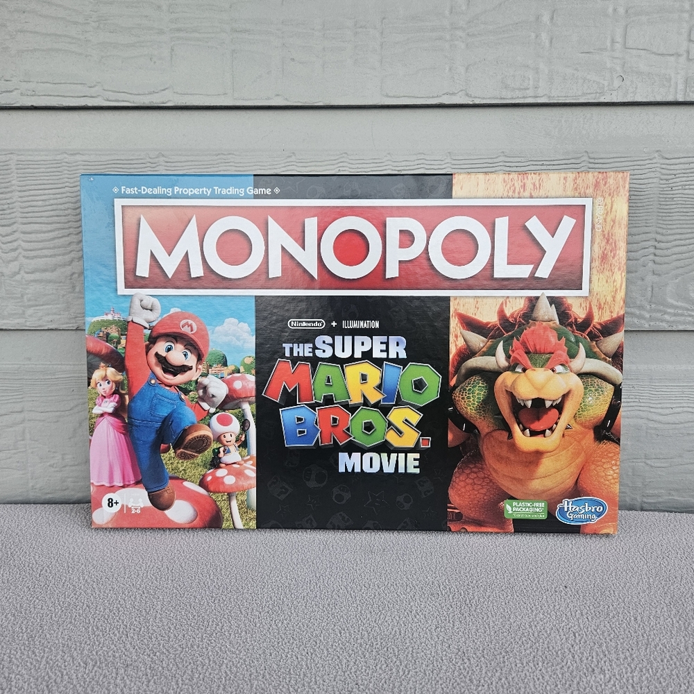 Monopoly The Super Mario Bros. Movie Edition Board Game 8+ 2-6 Players Hasbro